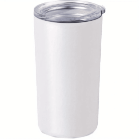 White Stainless Steel Tumbler With Lid And Straw, Double Wall Vacuum Insulated For Hot Cold Drinks, Lightweight And Portable Design (Color: White)