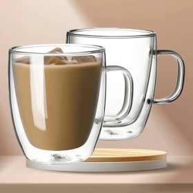 Coffee Mug, Easy To Carry, Essential For Drinking Water (Option: Transparent-2PCS)