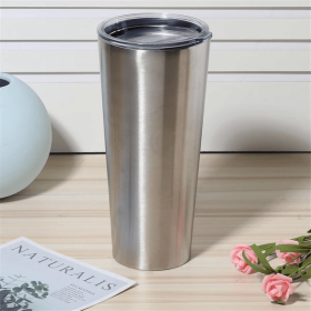 30oz Stainless Steel Mug Ice Bar Mug Coffee Mug With Clear Lid Travel Mug Double Wall Water Coffee Cup For Home (Option: Stainless Steel)