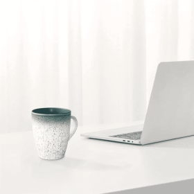 18 Oz Large Pottery Coffee Mug, Green Big Tea Cup For Office And Home, Dishwasher And Microwave Safe (Color: Green)